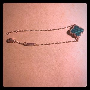 Gold Malachite Clover Bracelet